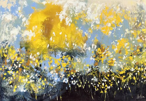 Golden Fields by Natalia Nosek (NATXA), Painting for Sale on Singulart