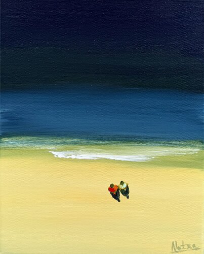 Beach for Two von Natalia Nosek (NATXA), Malerei kaufen auf Singulart