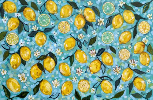 Springtime Lemons by Natalia Nosek (NATXA), Painting for Sale on Singulart