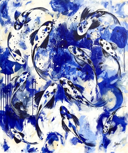 Royal Koi von Natalia Nosek (NATXA), Malerei kaufen auf Singulart