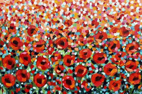 Where the poppies bloom von Natalia Nosek (NATXA), Malerei kaufen auf Singulart