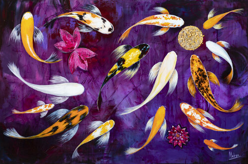 Lotus par Natalia Nosek (NATXA), Peinture en vente sur Singulart