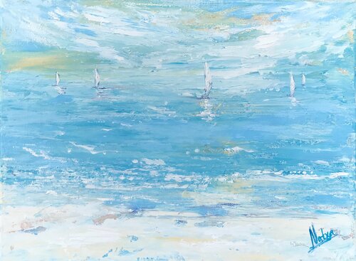 Calm Blue par Natalia Nosek (NATXA), Peinture en vente sur Singulart