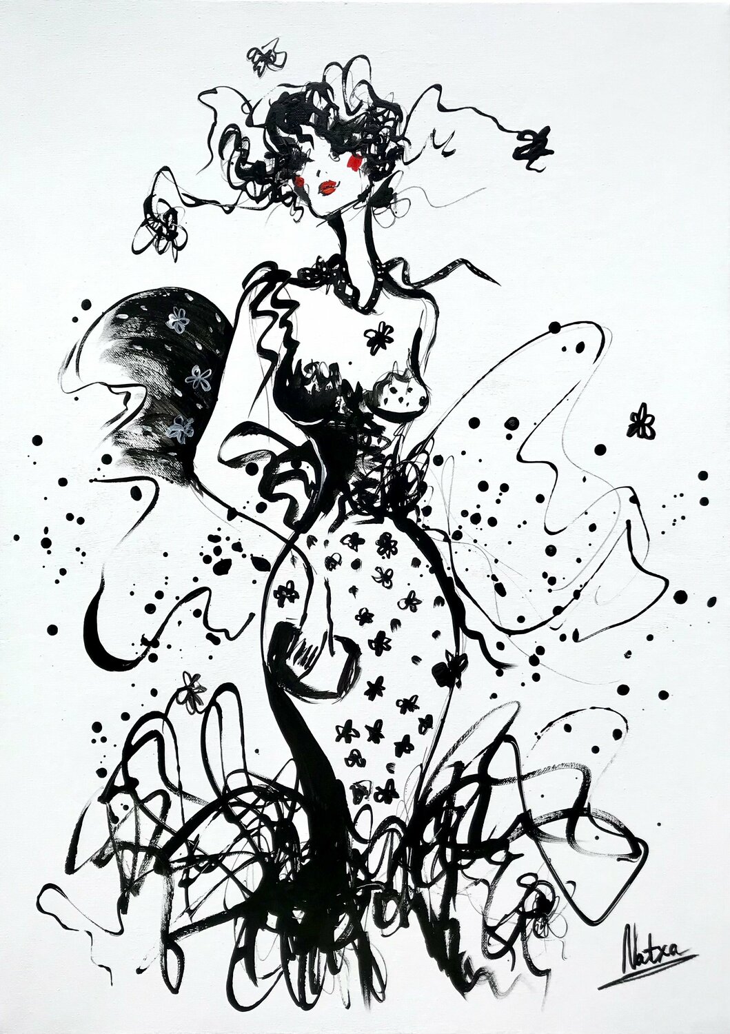 Mademoiselle - 2 Natalia Nosek (NATXA) Originalgemälde zu verkaufen