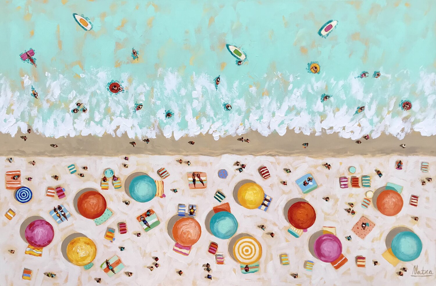 Sun-Kissed Bay Natalia Nosek (NATXA) Originalgemälde zu verkaufen