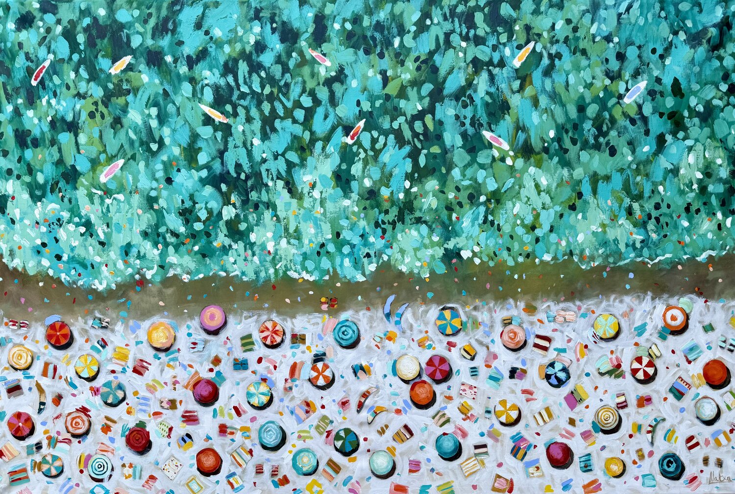 See you on the beach Natalia Nosek (NATXA) Originalgemälde zu verkaufen