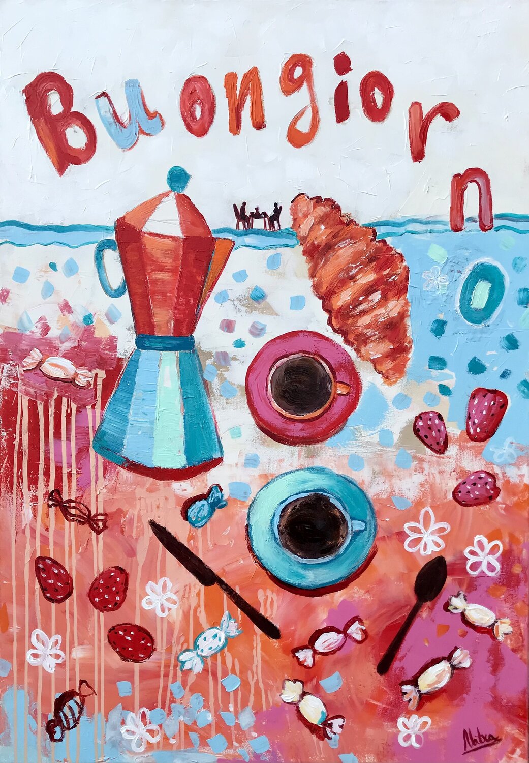 Buongiorno Natalia Nosek (NATXA) Originalgemälde zu verkaufen
