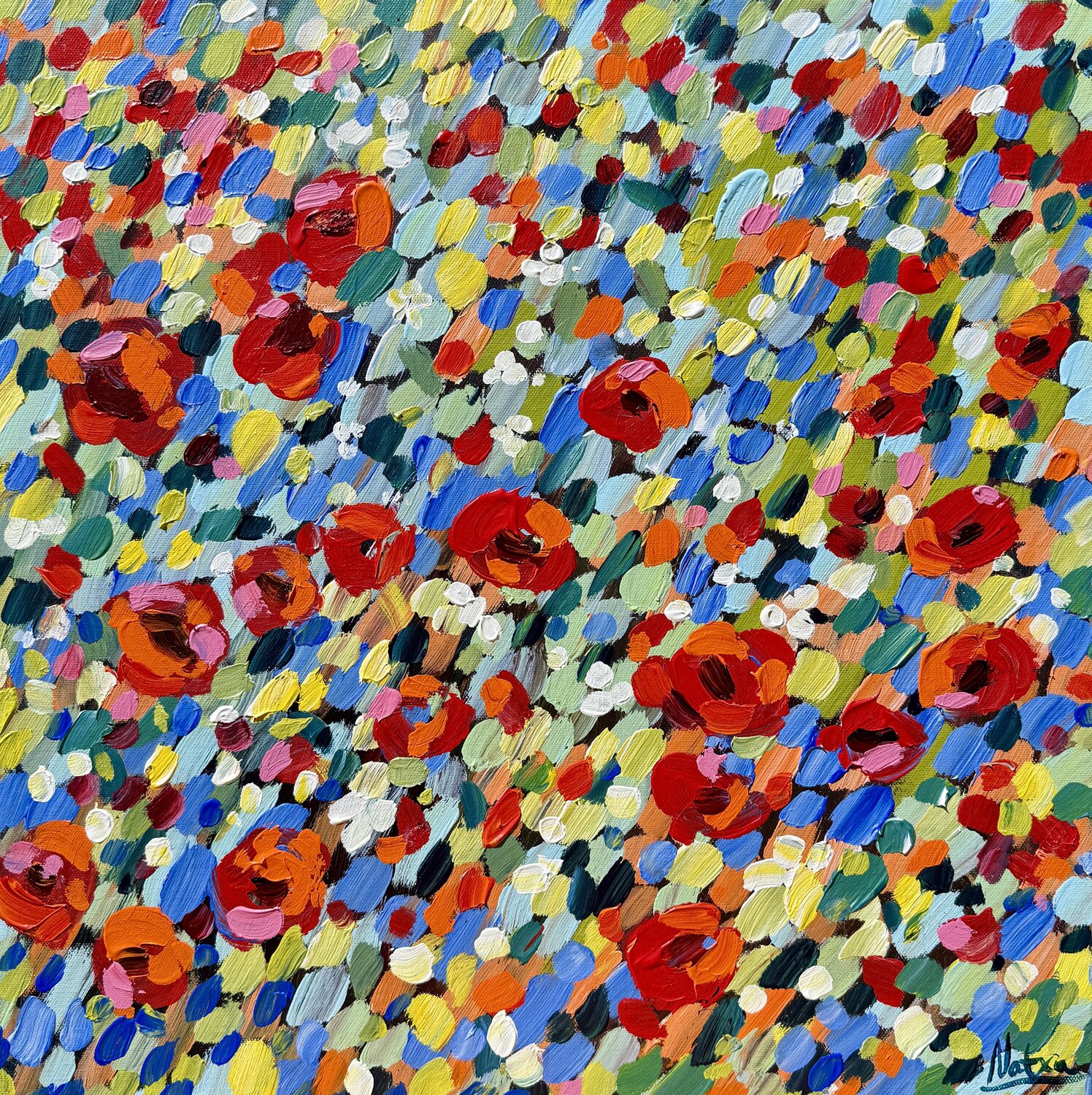Summer Poppies Natalia Nosek (NATXA) Dipinto originale in vendita