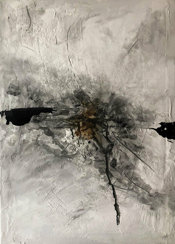 Café en sombra (Obra exclusiva en Singulart) by KASTRO, Painting for Sale on Singulart