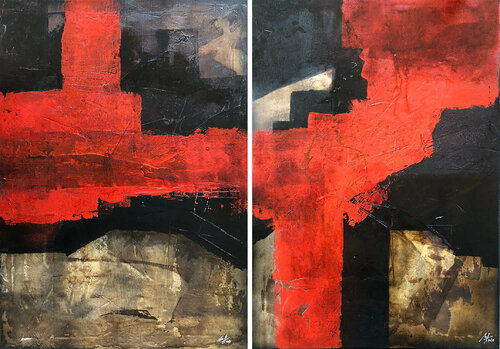 Díptico estructural by KASTRO, Painting for Sale on Singulart