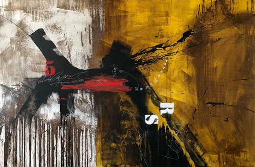 ALL RED 5 (Obra exclusiva en Singulart) by KASTRO, Painting for Sale on Singulart
