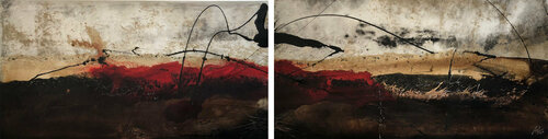 Díptico PAIX (Obra exclusiva en Singulart) by KASTRO, Painting for Sale on Singulart