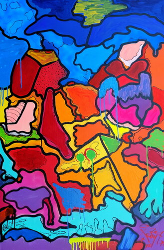 LINES #Ladybird di Tadas Zaicikas, Pittura in vendita su Singulart