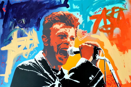 Vibes_ David Bowie van Tadas Zaicikas, Schilderij te koop op Singulart