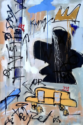 The cult of Basquiat di Tadas Zaicikas, Pittura in vendita su Singulart