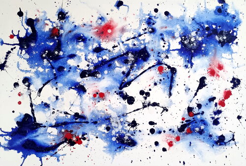 Waterworld_ Lights in the deep von Tadas Zaicikas, Malerei kaufen auf Singulart