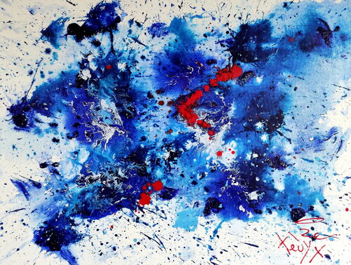 Waterworld_ Flying over Waves von Tadas Zaicikas, Malerei kaufen auf Singulart