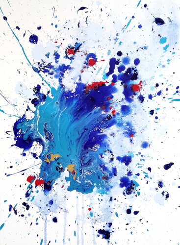 Woterworld_ caught wave by Tadas Zaicikas, Painting for Sale on Singulart