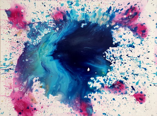 Waterworld_ the slow  Wave van Tadas Zaicikas, Schilderij te koop op Singulart