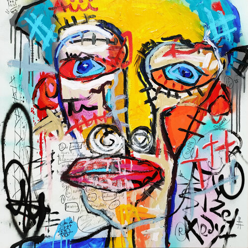 Colorful Man de Tadas Zaicikas, Pintura a la venta en Singulart