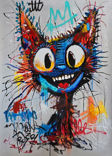 Crowned Whiskers di Tadas Zaicikas, Pittura in vendita su Singulart