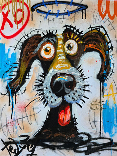 Haloed Hound di Tadas Zaicikas, Pittura in vendita su Singulart