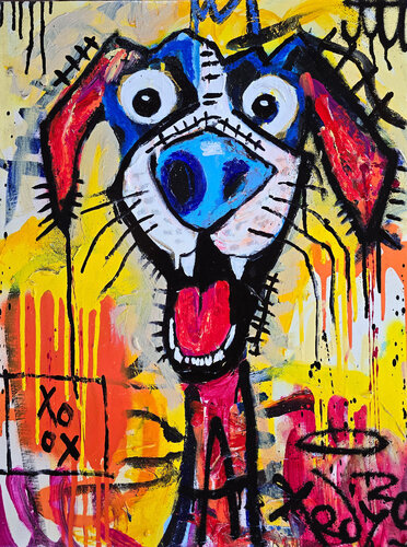 Crowned Canine di Tadas Zaicikas, Pittura in vendita su Singulart