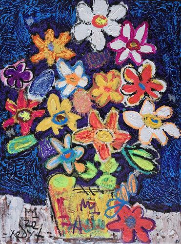 Naive Blossoms by Tadas Zaicikas, 회화 for Sale on Singulart