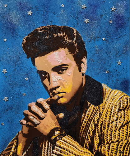 Elvis Presley - Starlit King by Tadas Zaicikas, Painting for Sale on Singulart