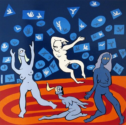 Four women by Hugo Castilho, Painting for Sale on Singulart