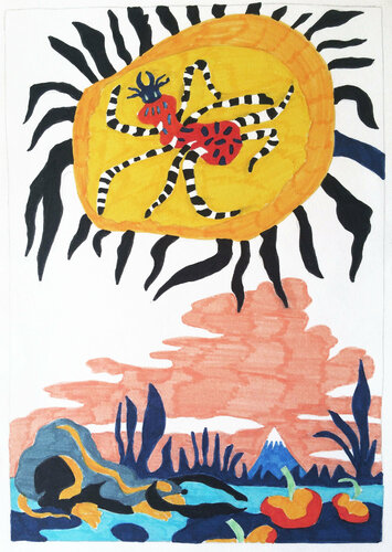The spider's flower by Hugo Castilho, Drawing for Sale on Singulart