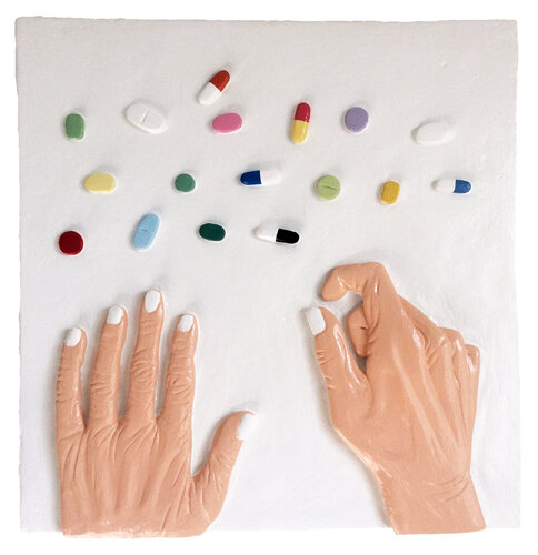 Grandma takes 17 pills a day van Hugo Castilho, Schilderij te koop op Singulart