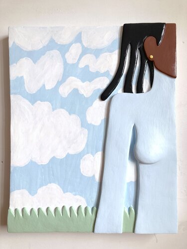 She works quietly, like a trimmed lawn van Hugo Castilho, Schilderij te koop op Singulart