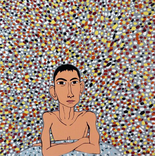 At the table XVII - Young thinker van Hugo Castilho, Schilderij te koop op Singulart