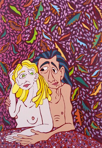 At the table XIII - Lovers again di Hugo Castilho, Pittura in vendita su Singulart