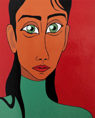 Green eyes van Hugo Castilho, Schilderij te koop op Singulart