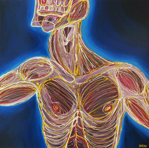 Flesh and bone III by Hugo Castilho, Painting for Sale on Singulart
