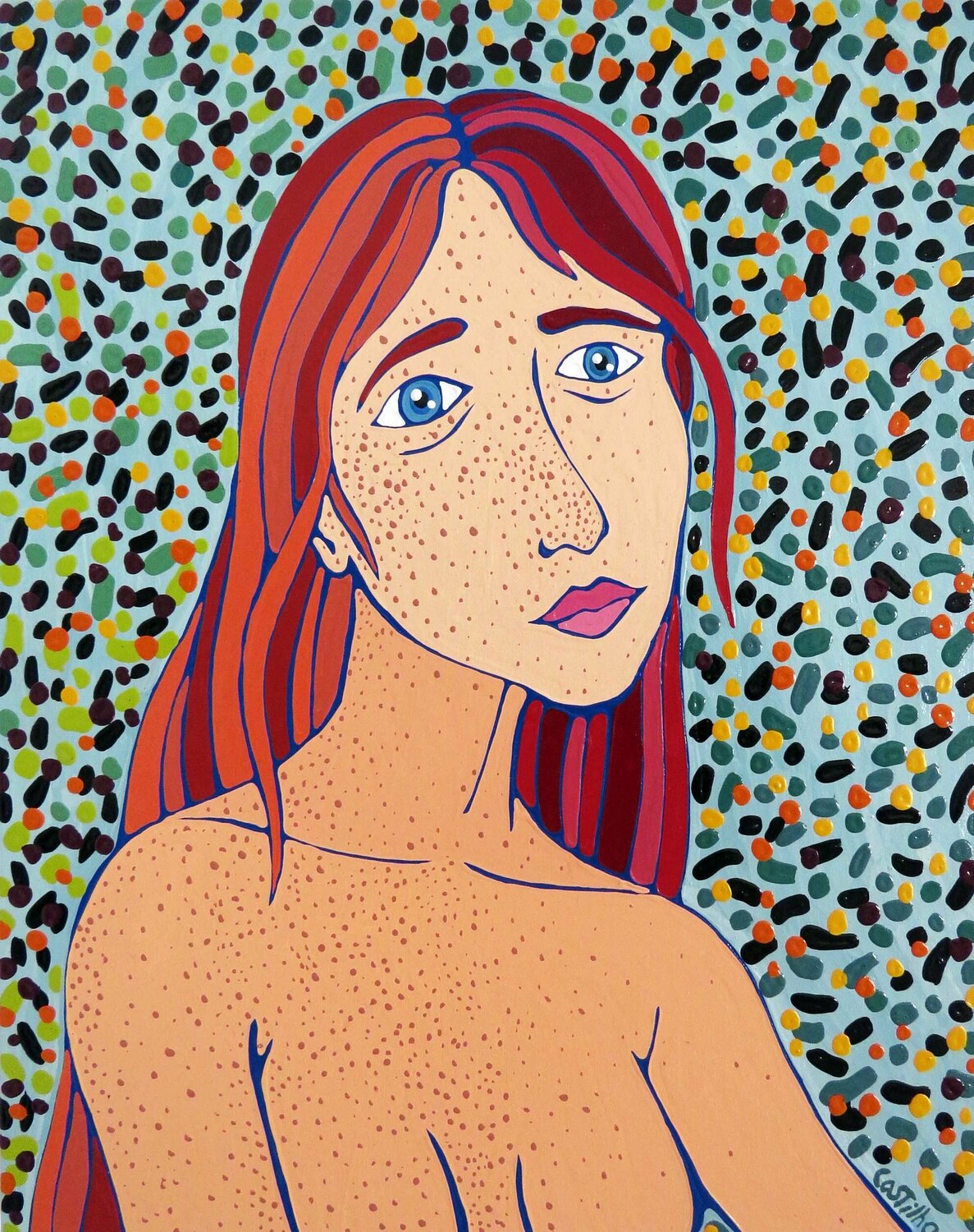 Woman with freckles Hugo Castilho