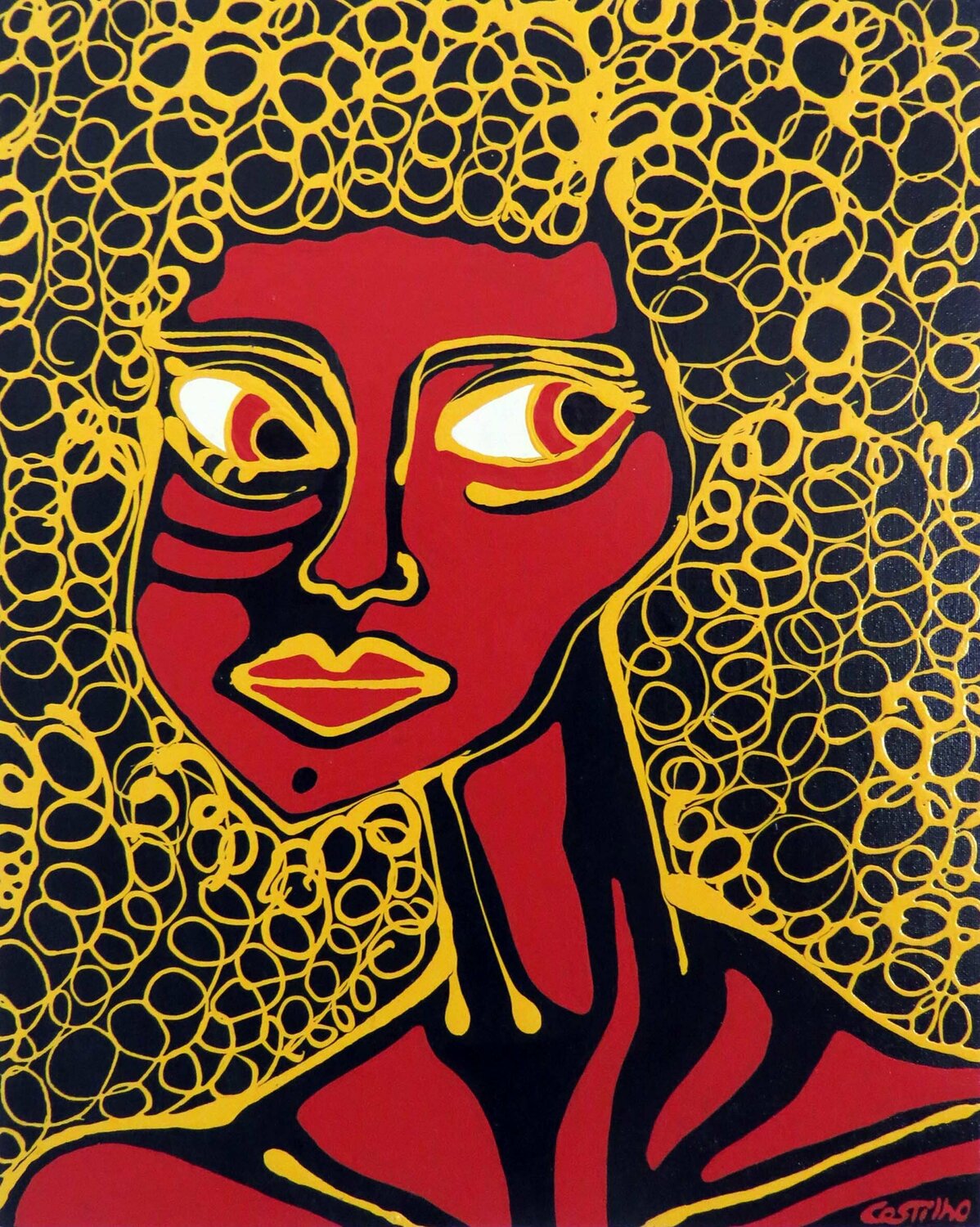 Woman with curly hair Hugo Castilho