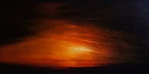 BIENVENIDO SOL DE MADIANOCHE by Cecilia Flaten, 油畫 for Sale on Singulart