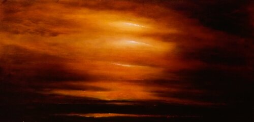 SOL DE MEDIANOCHE EN CAMINO van Cecilia Flaten, Schilderij te koop op Singulart