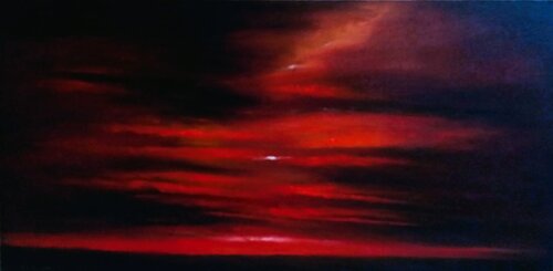 CALIDO SOL DE MEDIANOCHE par Cecilia Flaten, Peinture en vente sur Singulart