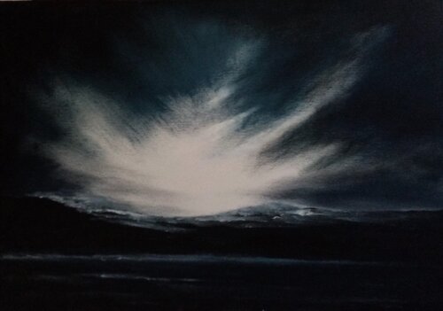THE STRENGH OF THE LAPISLAZULI van Cecilia Flaten, Schilderij te koop op Singulart
