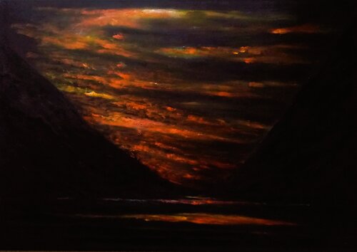 FIORDS  ARE SINGING.. van Cecilia Flaten, Schilderij te koop op Singulart