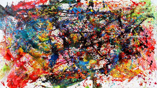 The forbidden will always be the most  tribute to Sam Francis by Juan José Garay, Painting for Sale on Singulart
