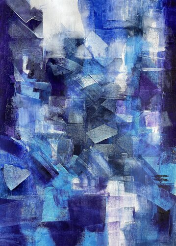 Ethereal Eternity in Shades of Blue von Juan José Garay, Malerei kaufen auf Singulart