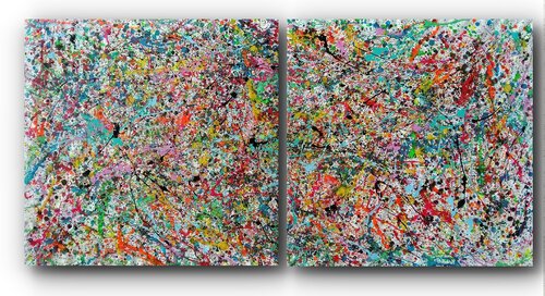 Echoes of Chaos Diptych de Juan José Garay, Pintura a la venta en Singulart