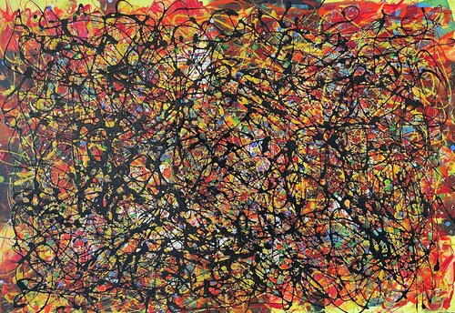 Red Darkness of Passion by Juan José Garay, 회화 for Sale on Singulart