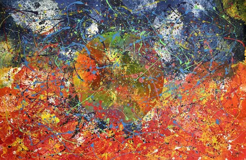 Universe Red  colors de Juan José Garay, Pintura a la venta en Singulart