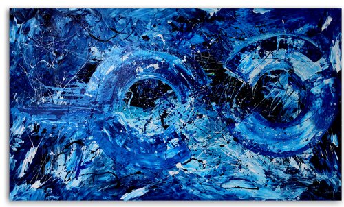 kisses in blue magic par Juan José Garay, Peinture en vente sur Singulart